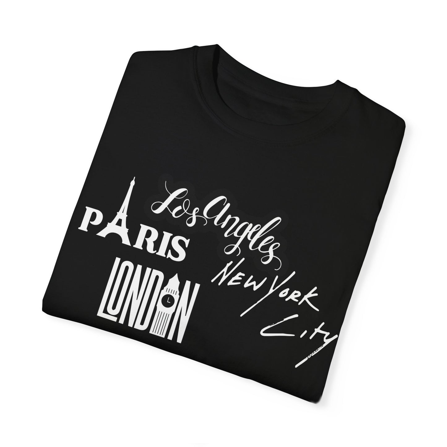 Dream City Graphic Print Unisex T-shirt Paris NYC London Los Angeles Tee