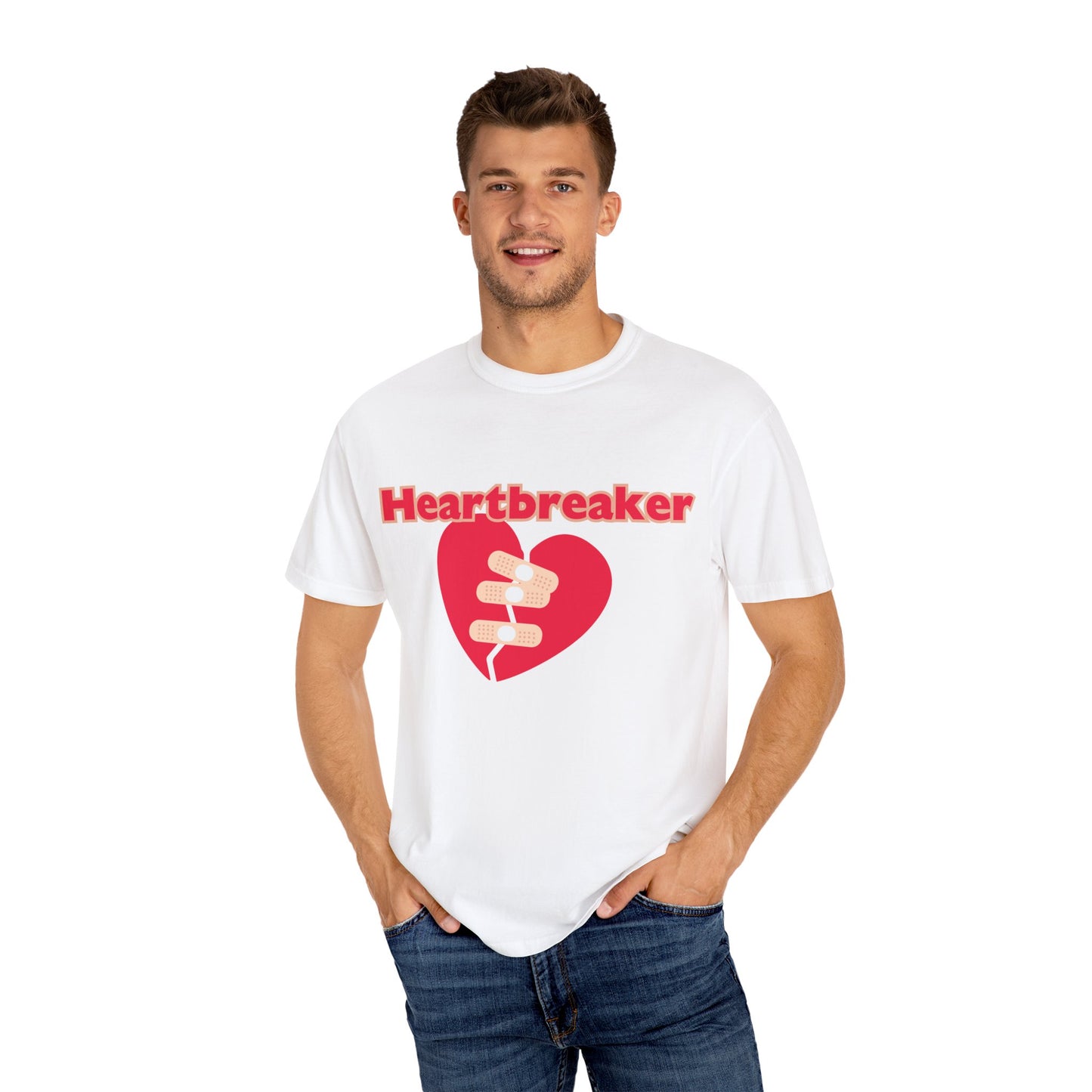 Heartbreaker Valentines Day Unisex Tee, Funny Love Tshirt,Garment-Dyed Shirt,Men