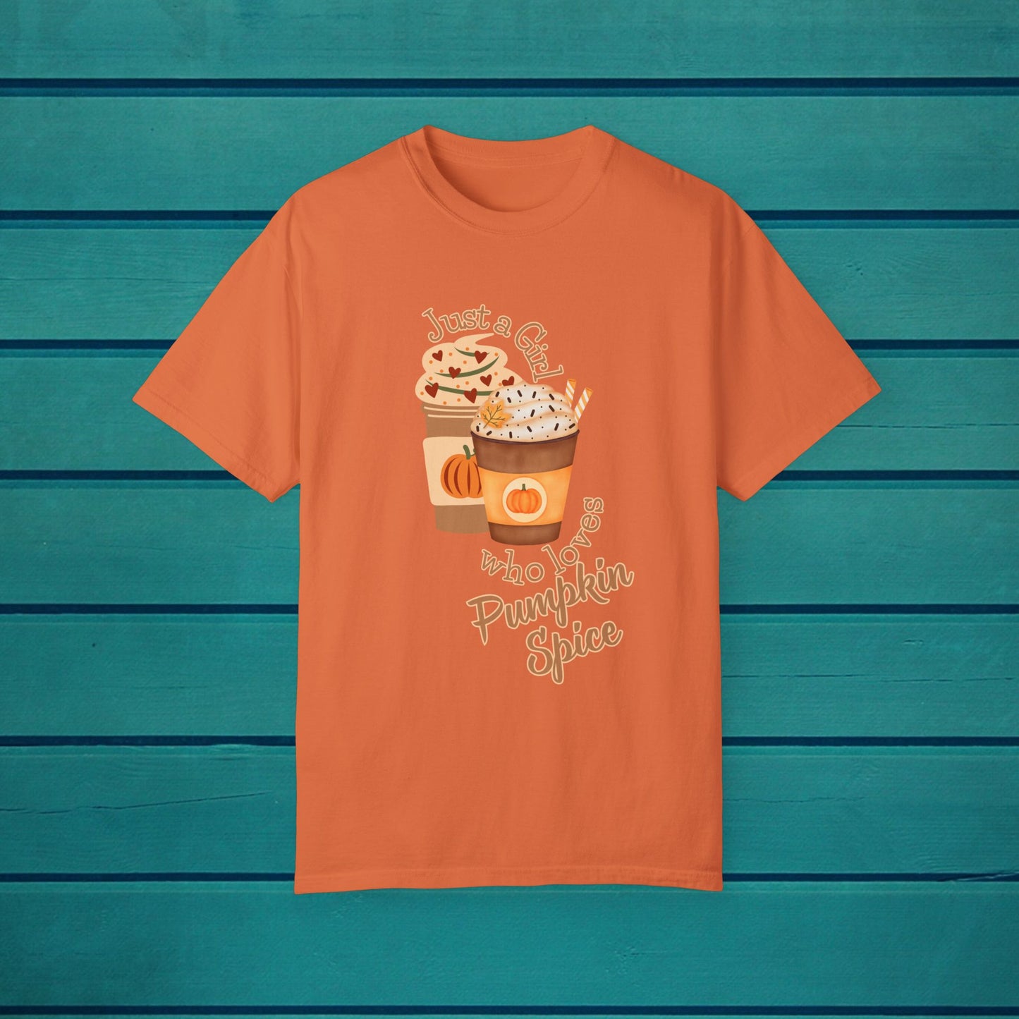 Just a Girl Pumpkin Spice Graphic T-shirt, Fall Autumn, Novelty Gift, Unisex