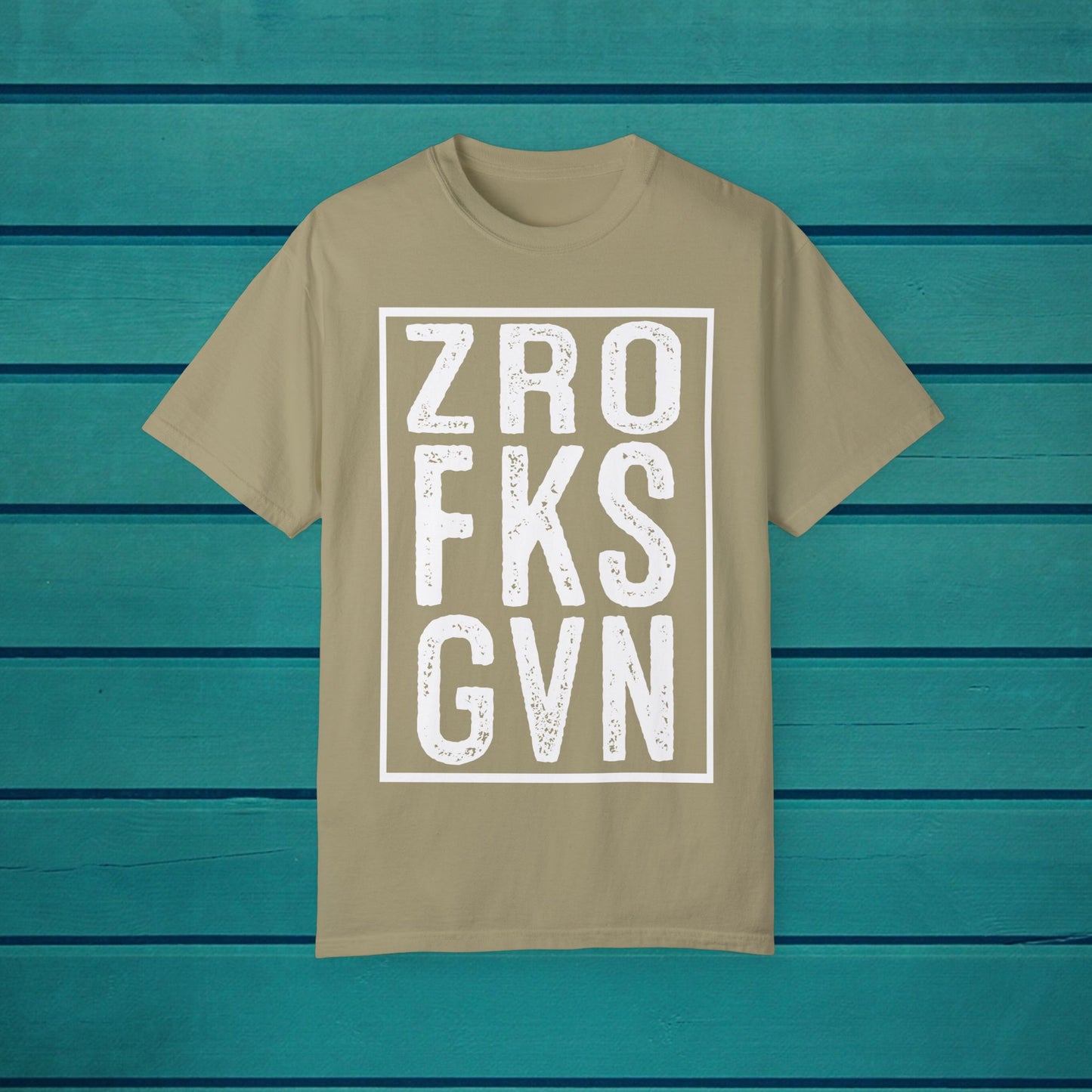 ZRO FKS GVN Sarcastic Funny Quote Graphic T-shirt, Novelty Gift Adults Humorous