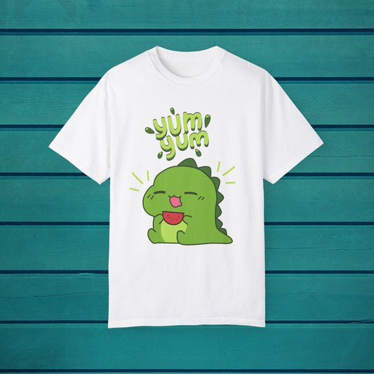 Yum Yum Dinosaur Tshirt, Graphic Tee, fun cute humor shirt