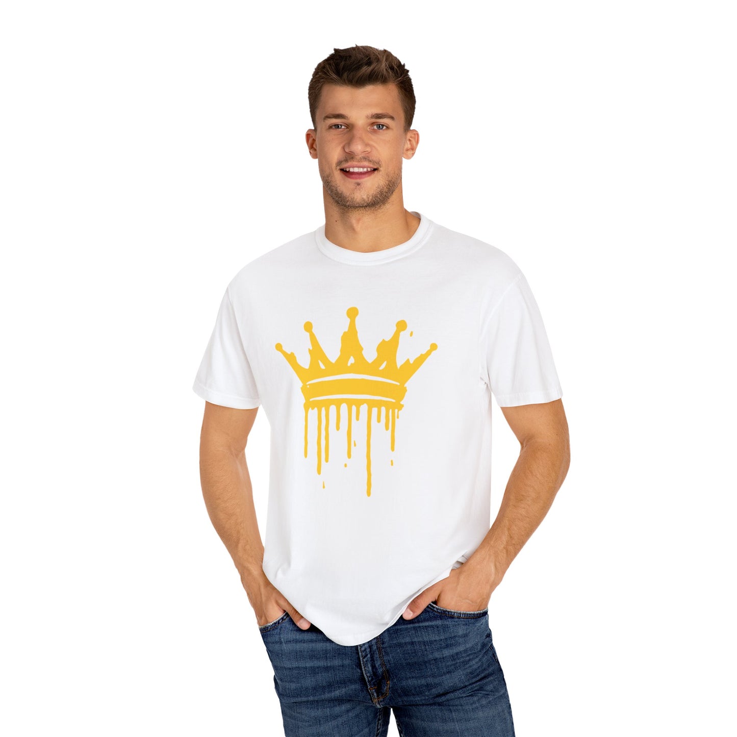 Yellow Crown Graffiti Art Graphic T-shirt, King or Queen, Street Urban style