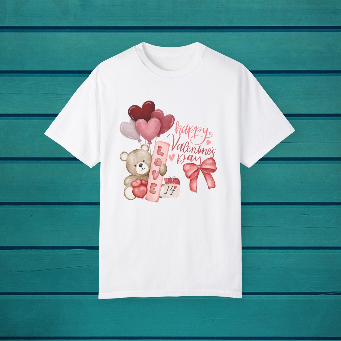 Valentines Day Watercolor Unisex Tshirt Love Holiday Inspirational Love Graphic