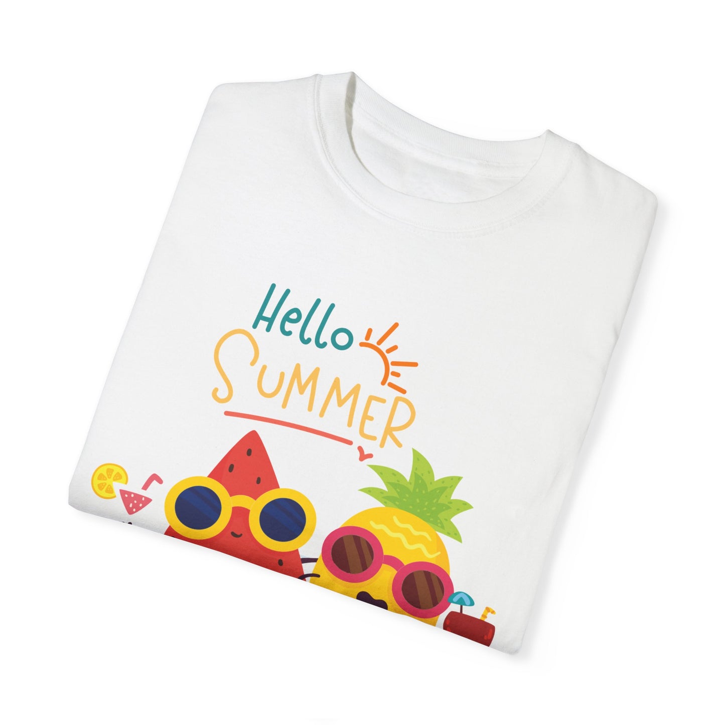 Fruit Graphic Tshirt, Cute Summer Tee, Hello Spring Unisex Shirt, Fun Fruity