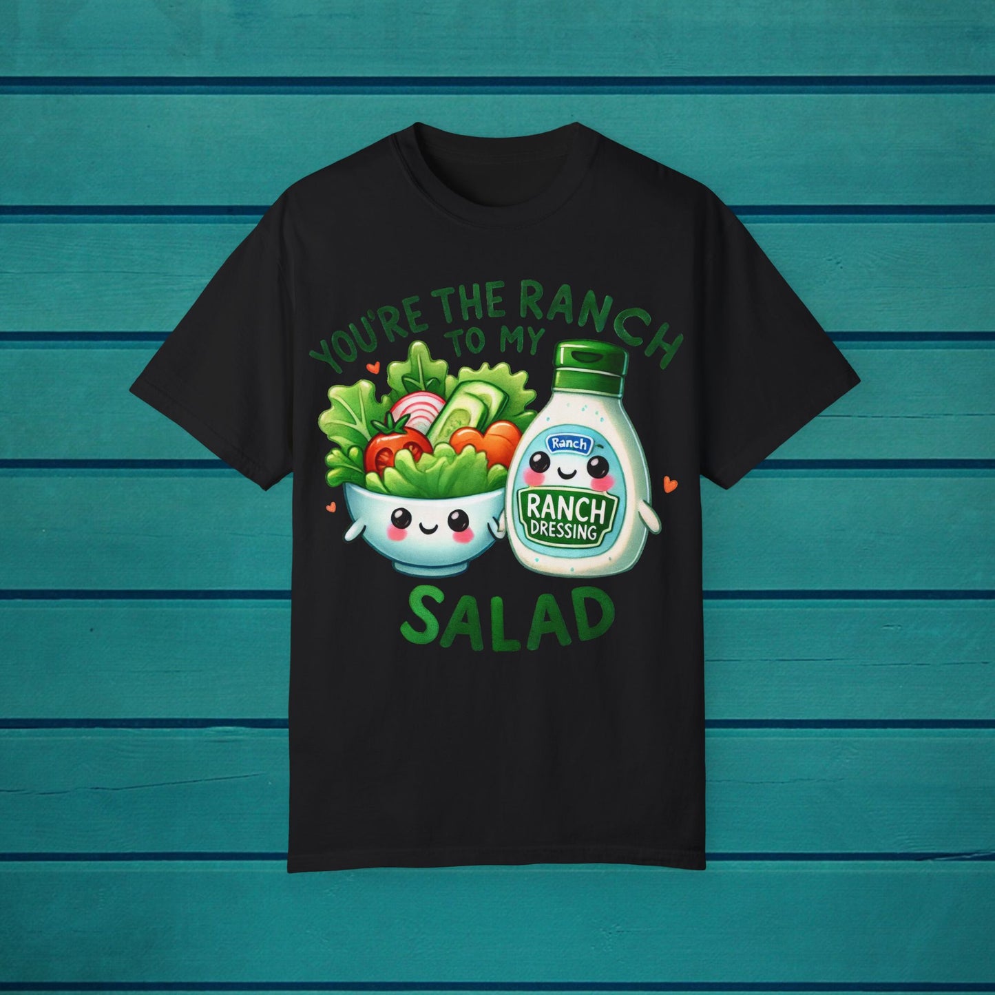 Valentine's Day Graphic T-shirt, HIM HER Pun Shirt,  Ranch and Salad, Together