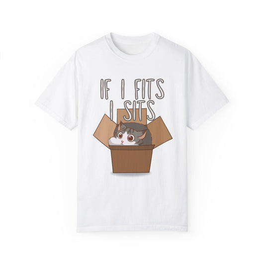 If I fits I sits Cat Tshirt, Tee, Men Women Graphic Shirt, Funny Pet Lover