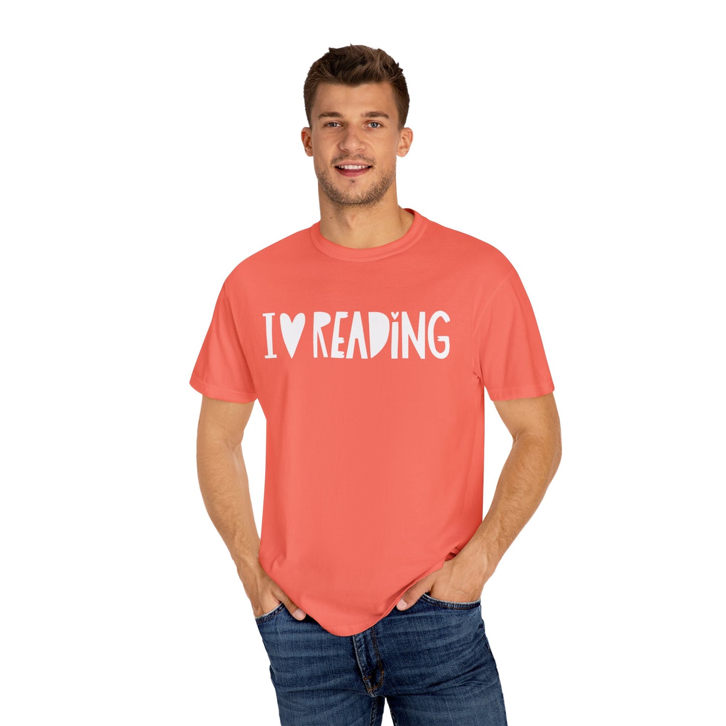 I Love Reading Graphic Tshirt, Unisex Fun Learning Inspirational Books Tee