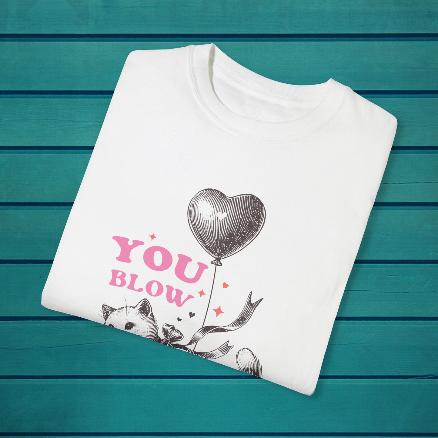 Cat Lover Graphic T-shirt, Valentines Day Shirt, You Blow me Away Tee, Love Cats