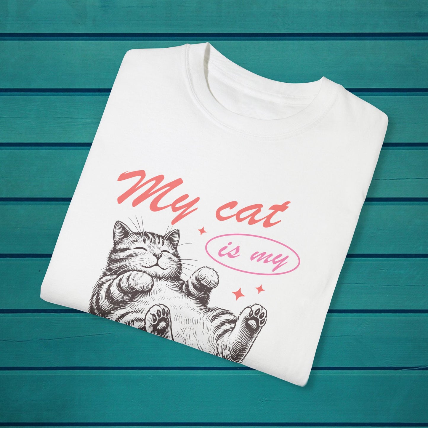 Cat Lover Tshirt Valentines Day My Cat is my Valentine, Hearts Love Catlover