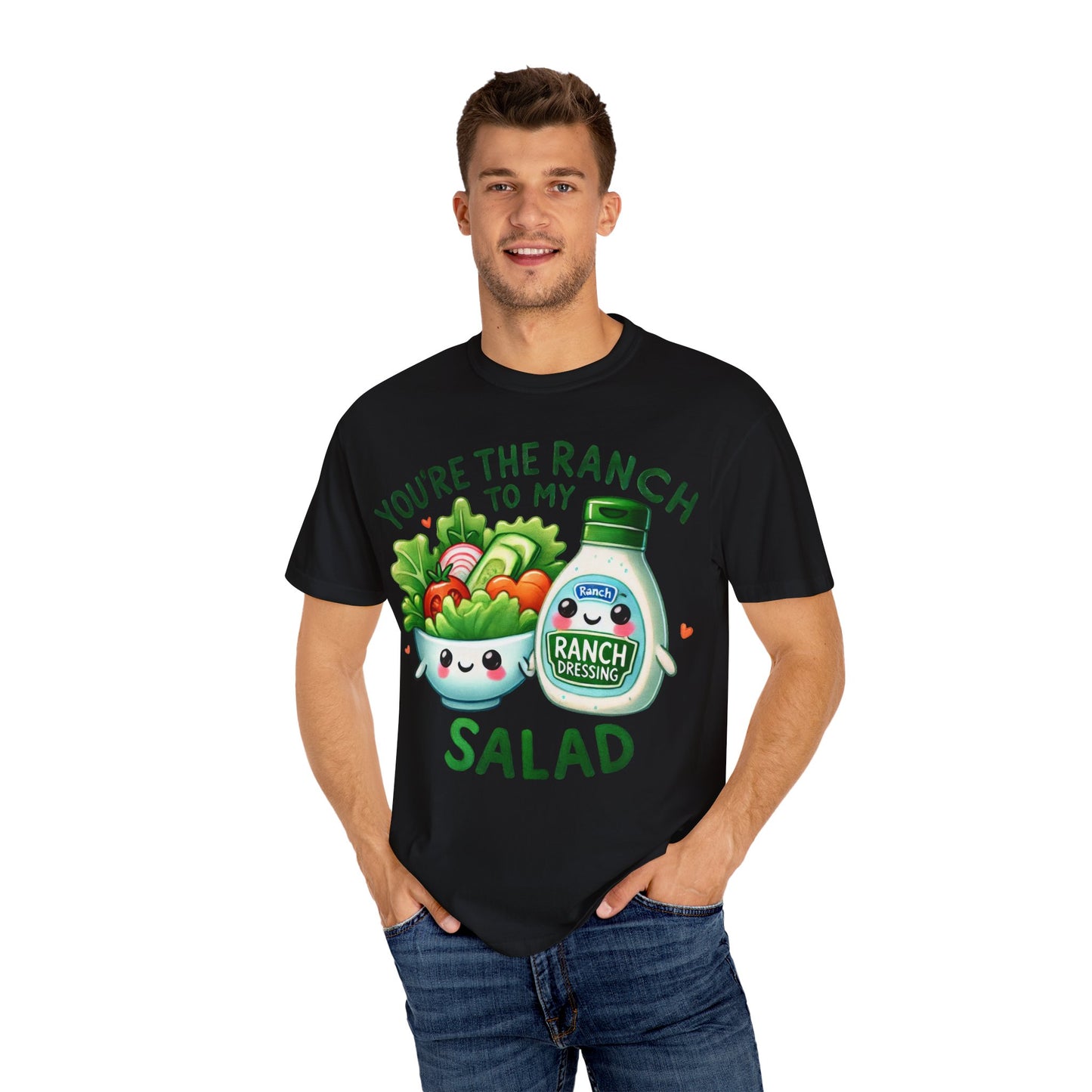 Valentine's Day Graphic T-shirt, HIM HER Pun Shirt,  Ranch and Salad, Together