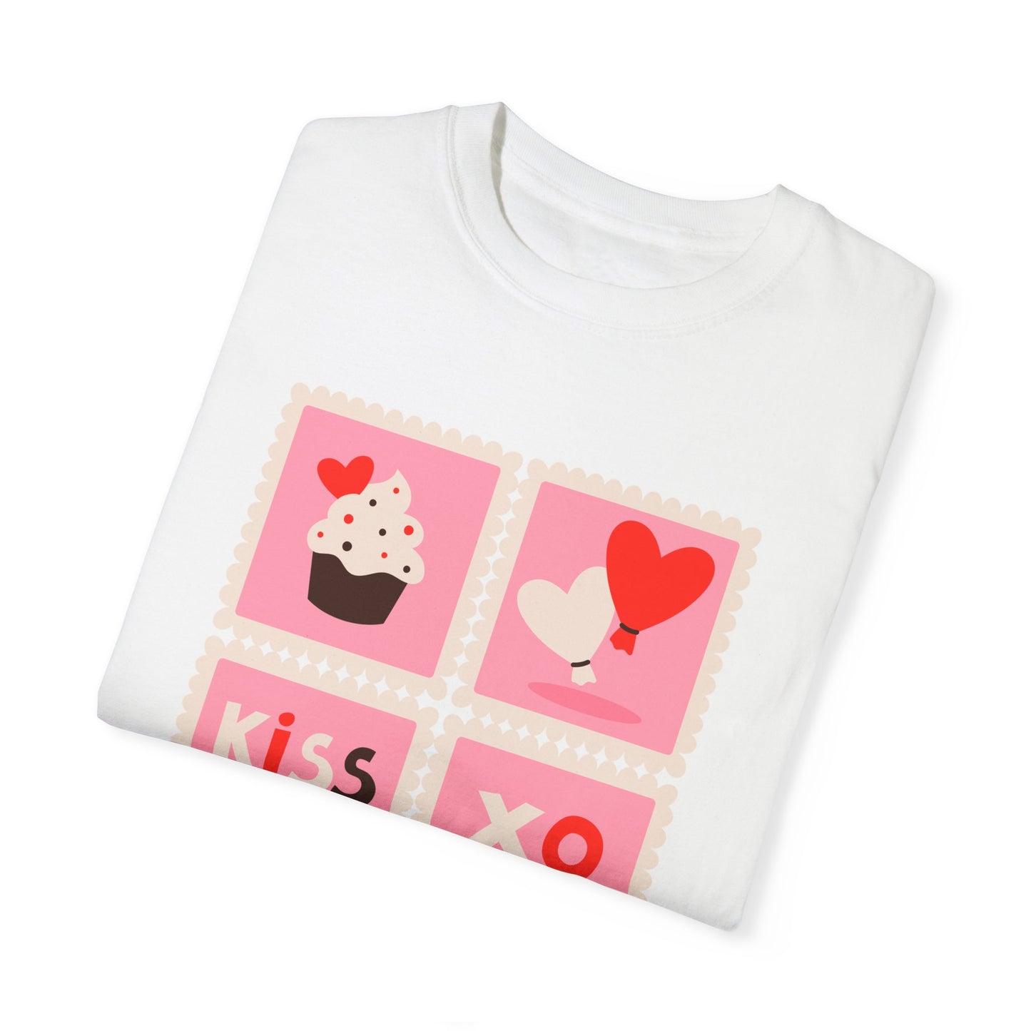 Valentines Day Love Stamps Graphic Print Tee, Couples Romance Cupid Tshirt,