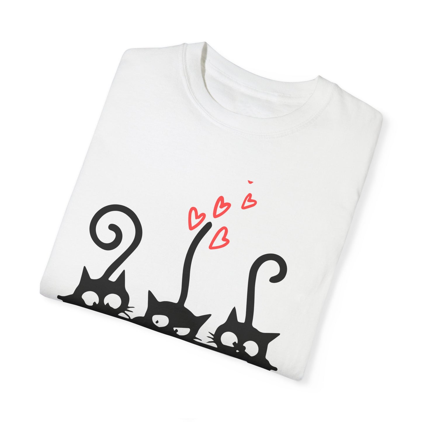 Cats T-shirt, Kitty Graphic Tee, Feline Lover Gift, Cat Print Top, Animal Shirt