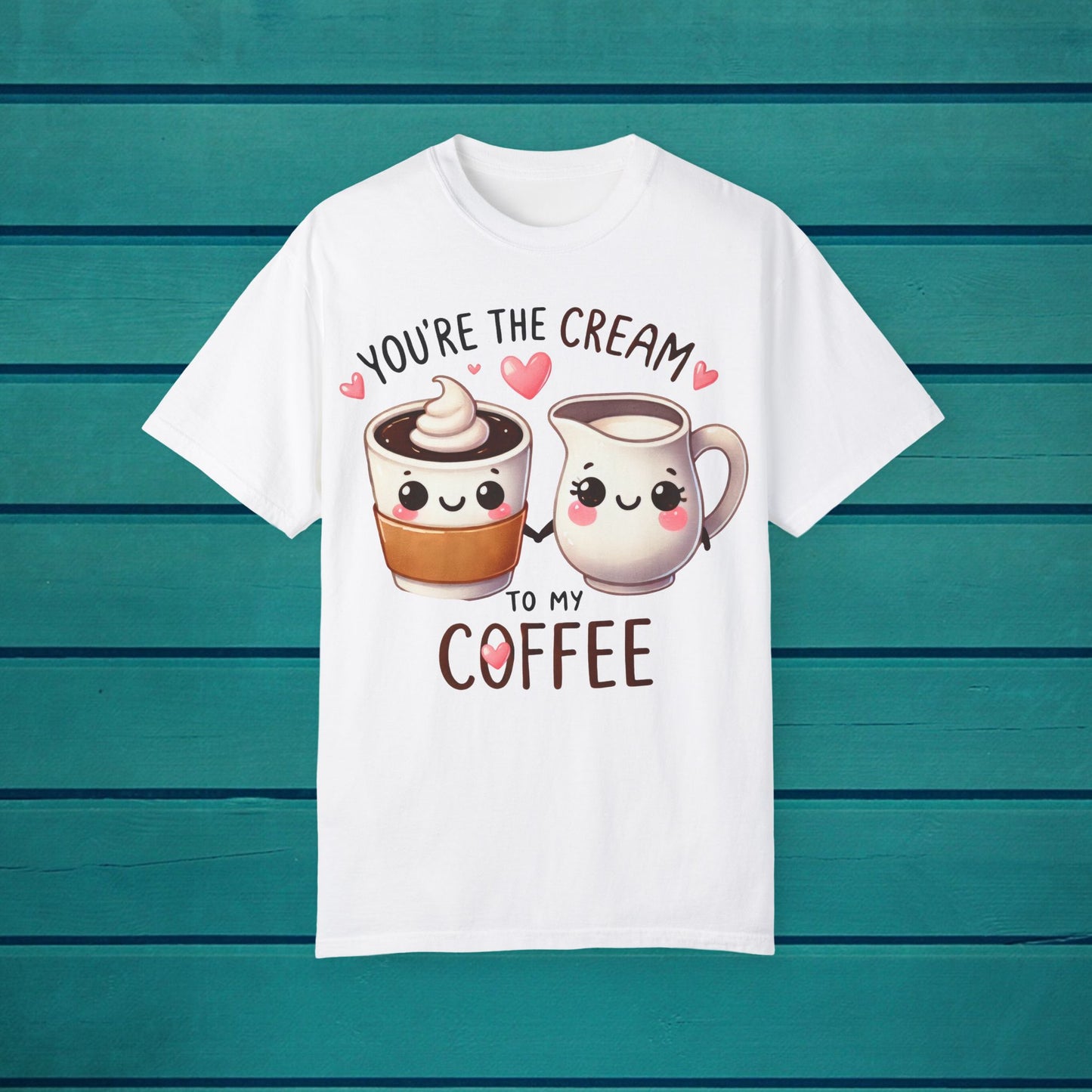 Cream to My Coffee Tee, Valentines Day, Romance Love Couples, Funny Pun Top