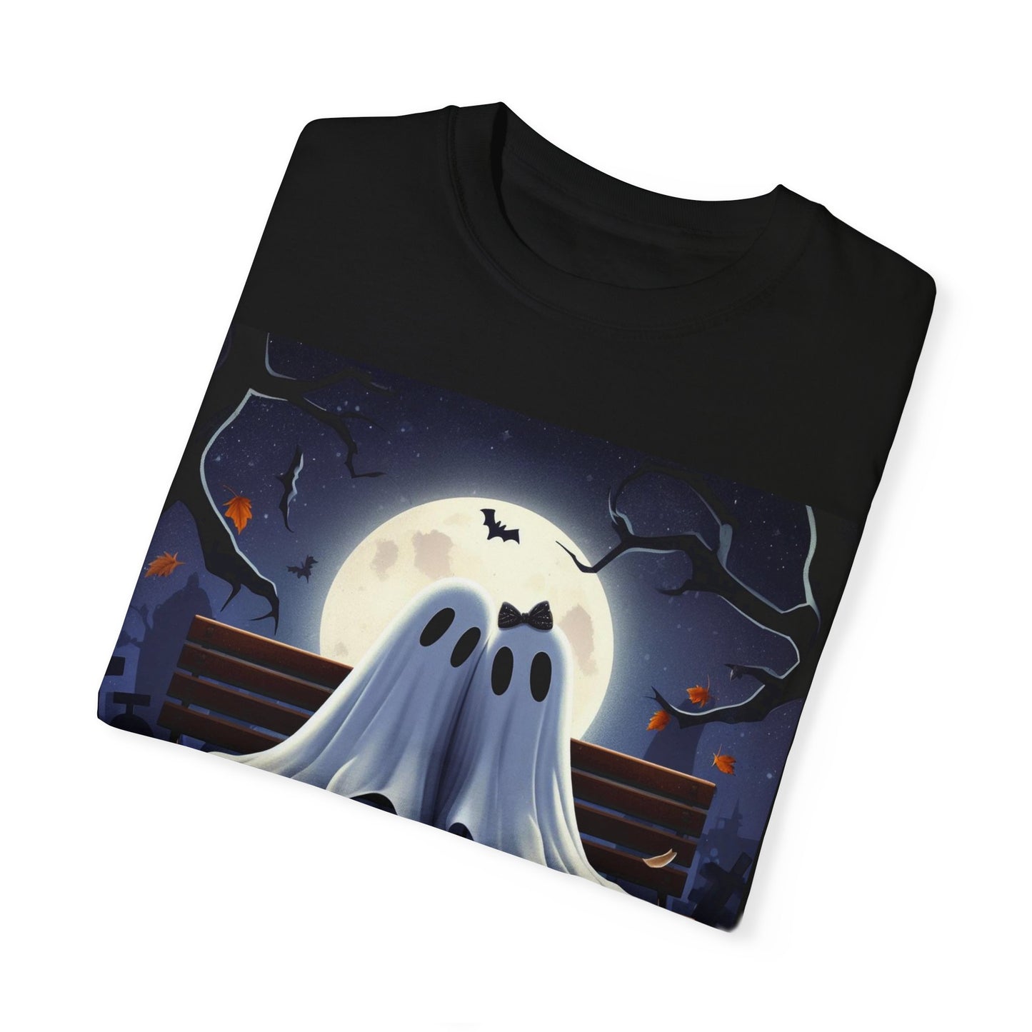 Halloween Ghost Couple Tshirt, Spooky Pumpkin Love Gift Tee, Unisex Shirt