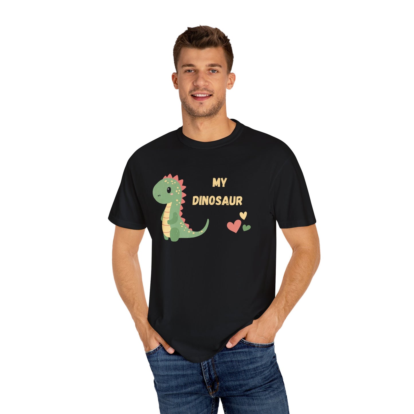 Dino Fun Unisex Tee Shirt, Funny Dinosaur Adult Tshirt, Cute Men's Women's Top