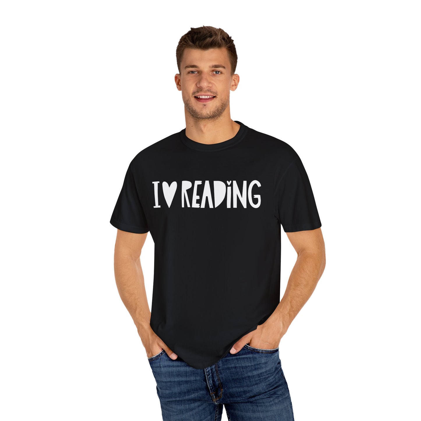 I Love Reading Graphic Tshirt, Unisex Fun Learning Inspirational Books Tee