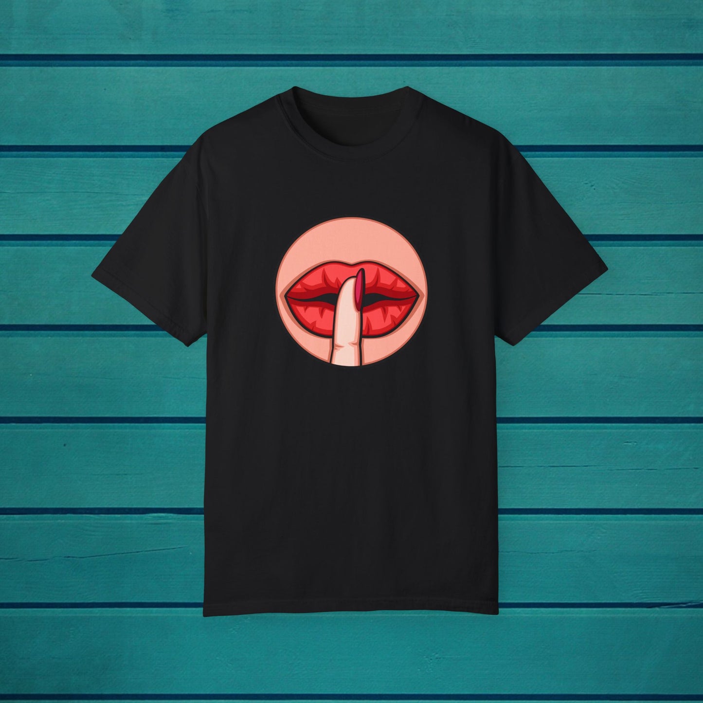 Shhhhh gesture Graphic T-shirt - Novelty Love Valentine's Day, Funny