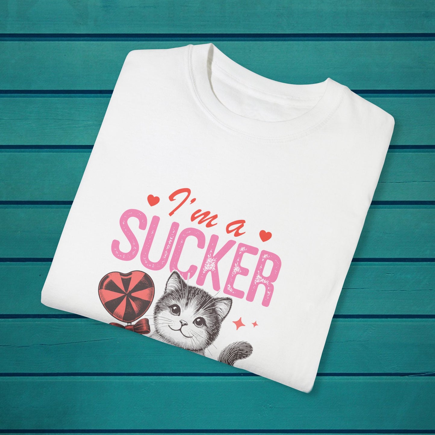 Cat Lover, Valentines Day Tee, Meow Purr Hearts Love, Sucker for You, Cats