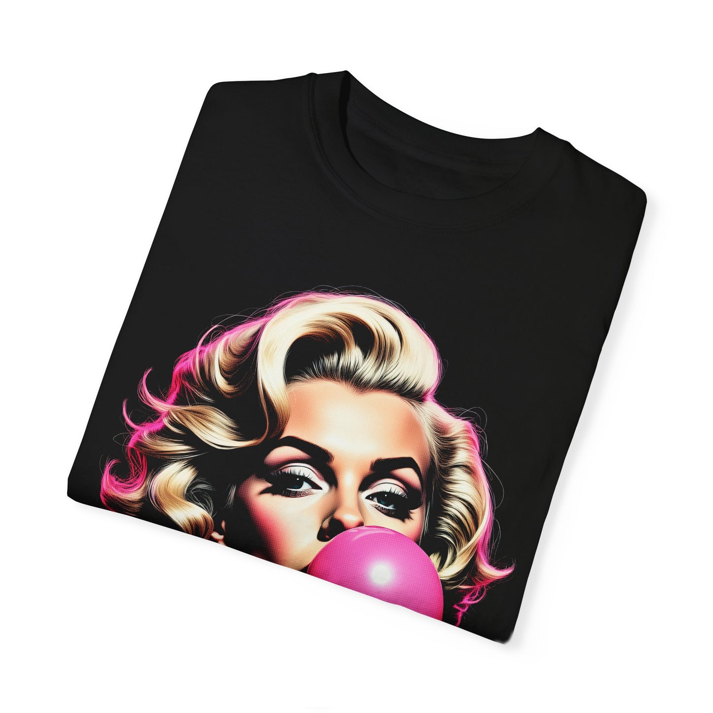 Tattoo Woman Bubblegum Graphic T-shirt - Artistic Pin Up Tee, Retro Baddie Shirt