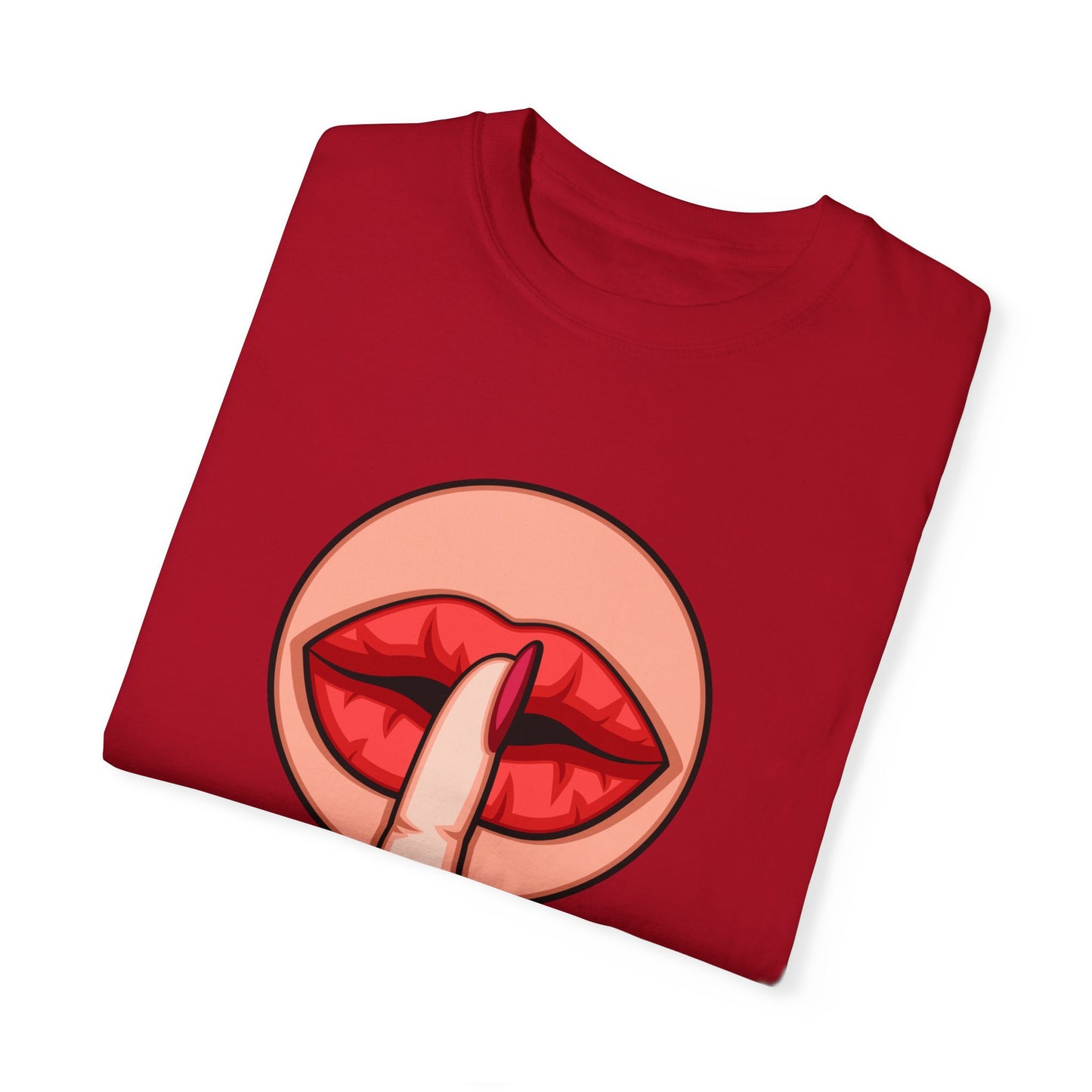 Shhhhh gesture Graphic T-shirt - Novelty Love Valentine's Day, Funny