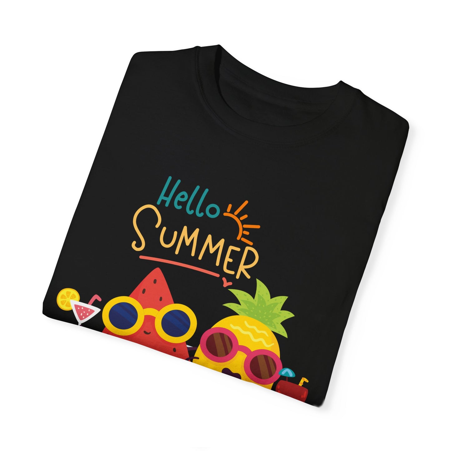 Fruit Graphic Tshirt, Cute Summer Tee, Hello Spring Unisex Shirt, Fun Fruity