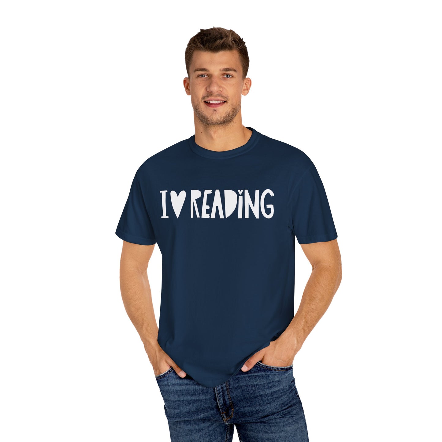 I Love Reading Graphic Tshirt, Unisex Fun Learning Inspirational Books Tee