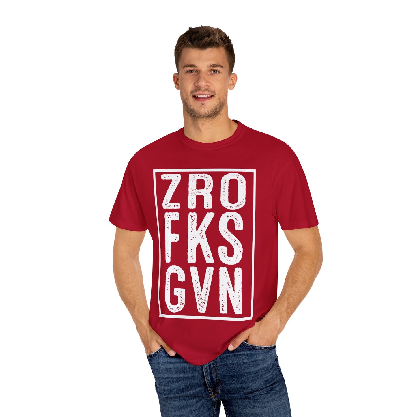 ZRO FKS GVN Sarcastic Funny Quote Graphic T-shirt, Novelty Gift Adults Humorous