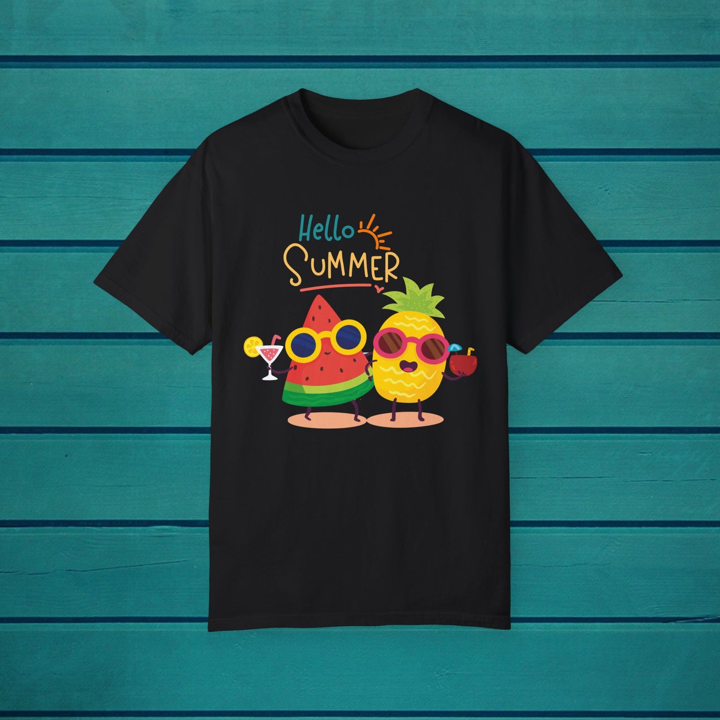 Fruit Graphic Tshirt, Cute Summer Tee, Hello Spring Unisex Shirt, Fun Fruity