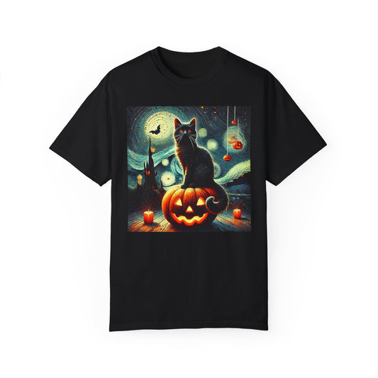 Black Cat Halloween Spooky Cute Graphic Tshirt Unisex