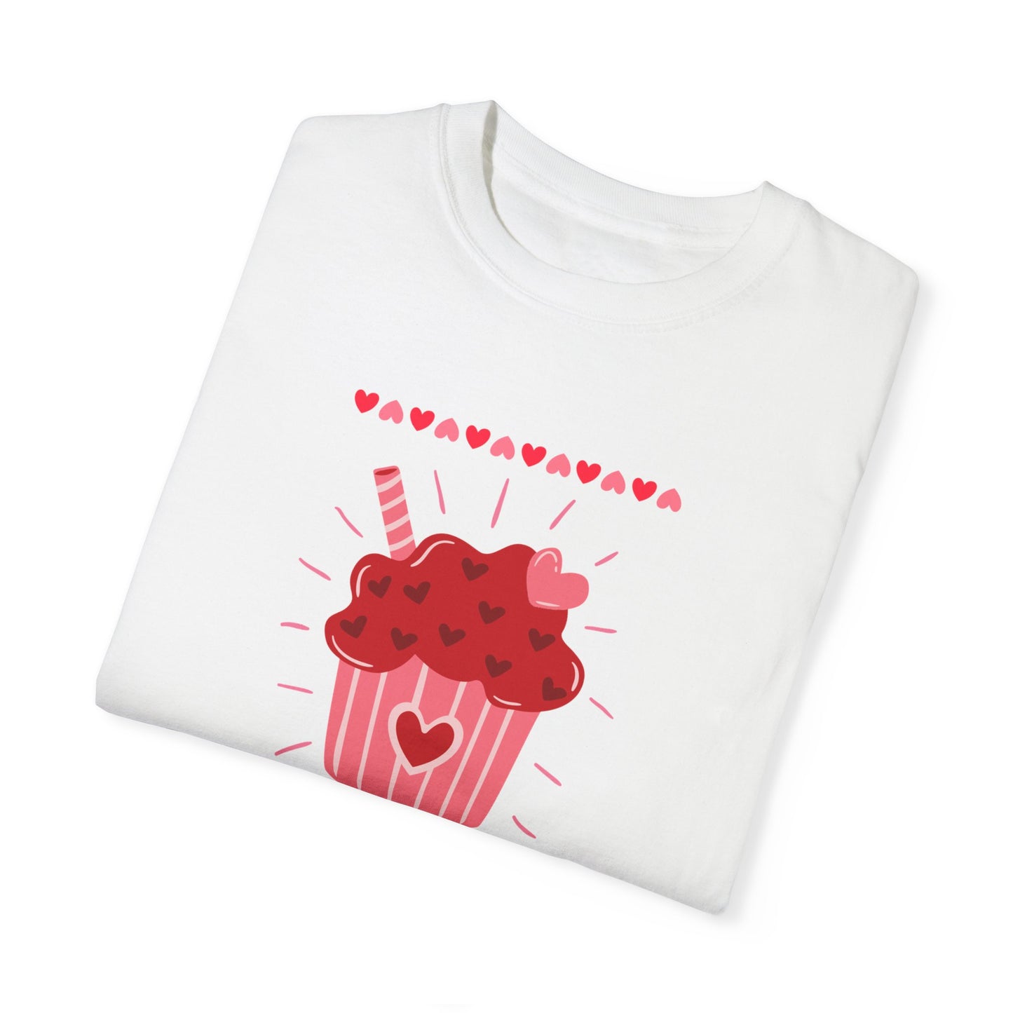 Valentines Day Cupcake Tshirt, Hearts Romance Couples Love Cupid Unisex Tee,