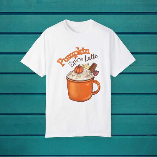 Pumpkin Spice Latte T-shirt, Fall Novelty Gift Tee, Autumn Unisex Shirt,