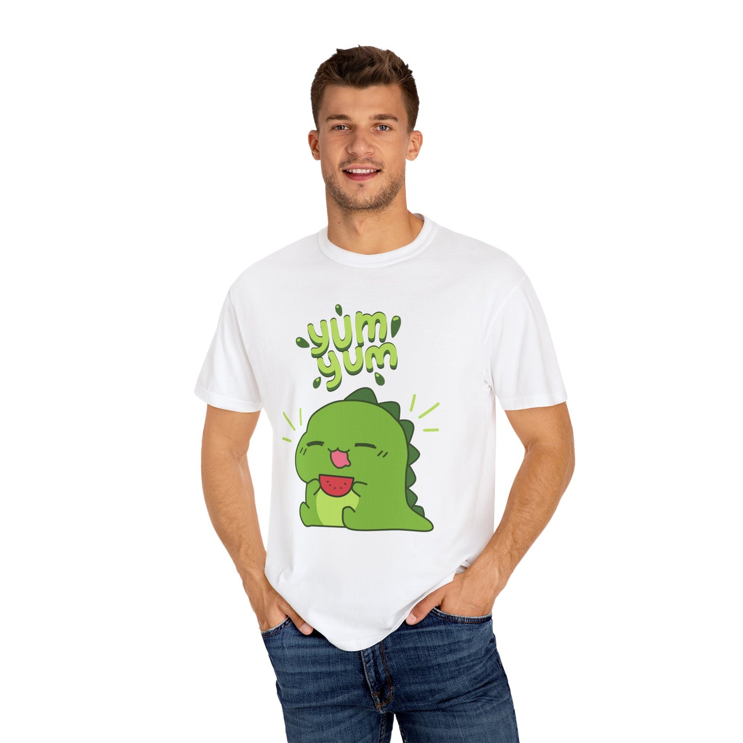 Yum Yum Dinosaur Tshirt, Graphic Tee, fun cute humor shirt