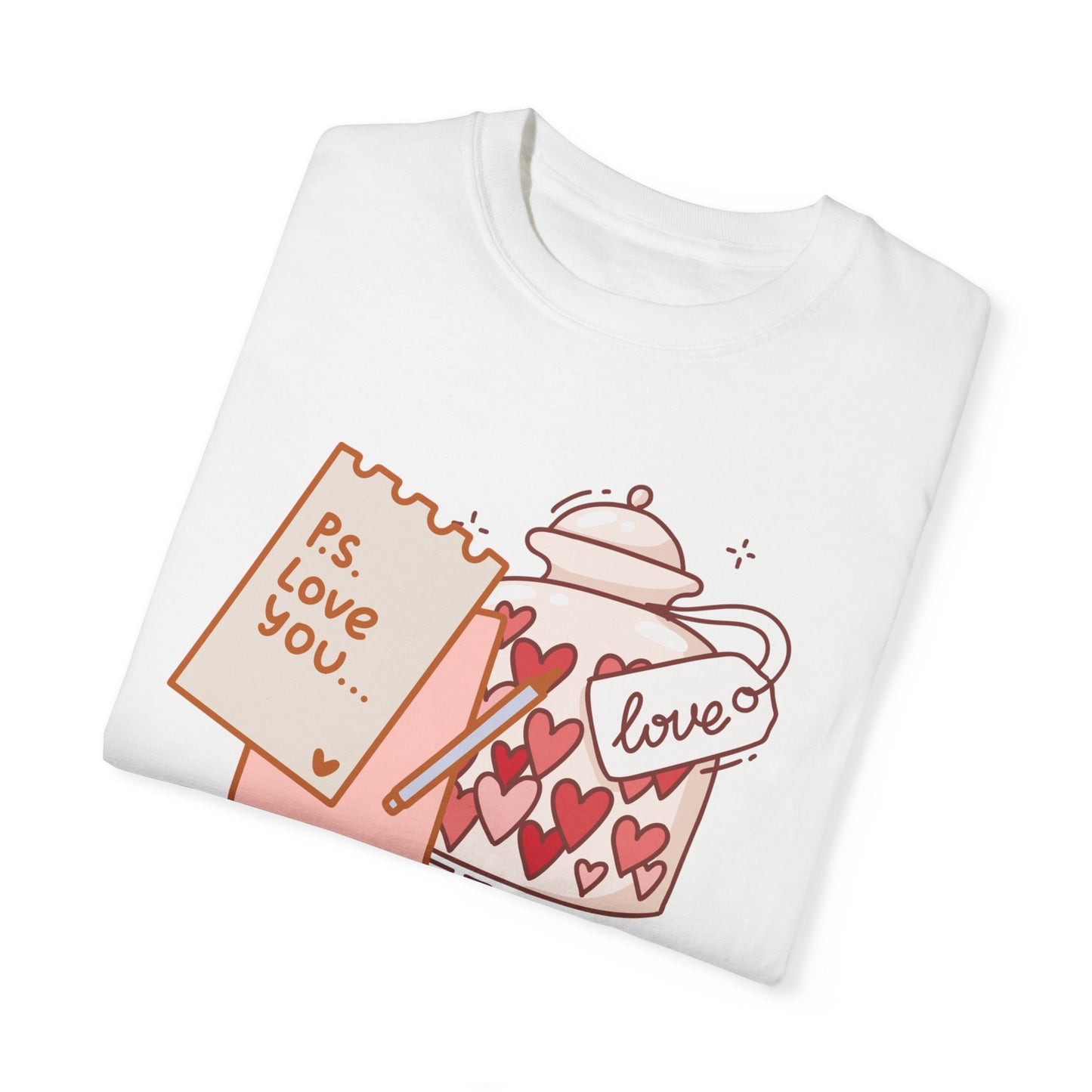 Valentines Day Unisex T-shirt P S I love you Cute Love Romance Couples Hearts